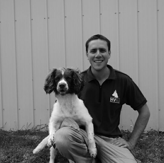 Ben, the dog trainer, with his dog Charlie.